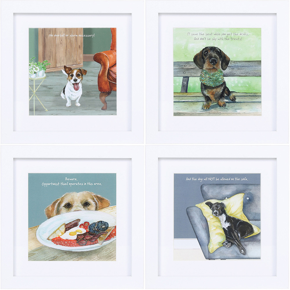 Single Loveable Little Dogs Wall Art 23 x 23cm in Assorted styles Image 1