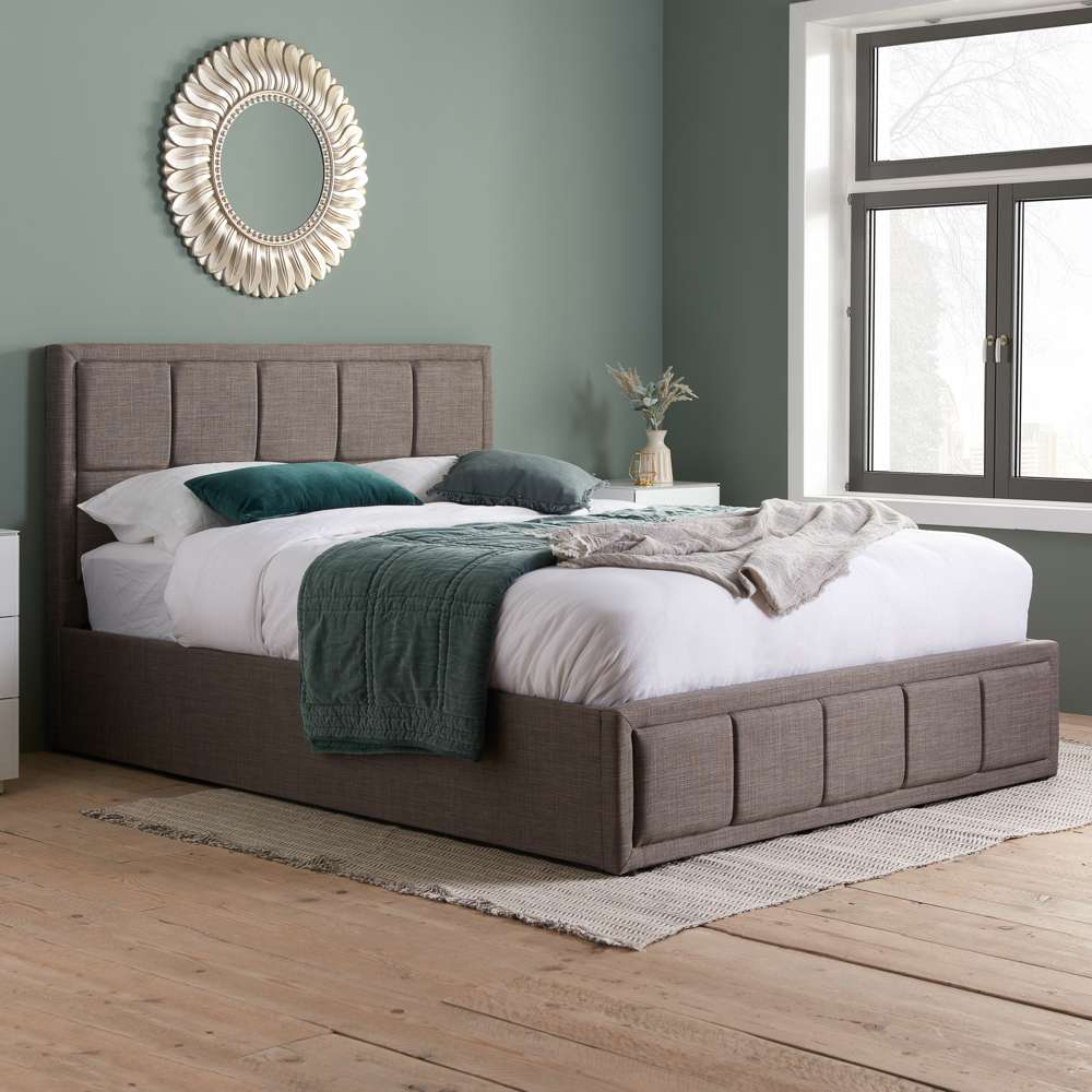 Hannover Double Steel Ottoman Bed Frame Image 1