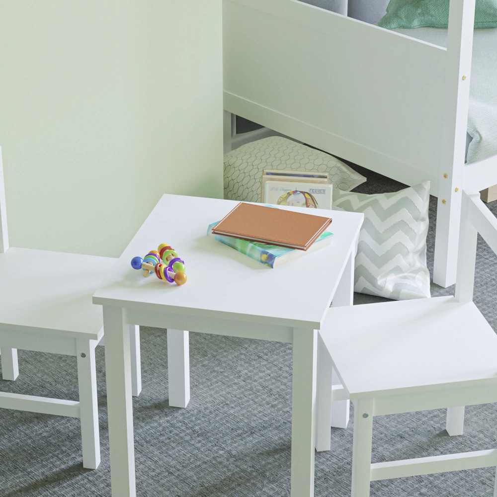 Junior Vida Pisces White Kids Table and Chairs Set Image 4