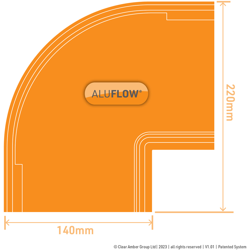 Aluflow Grey 90 Degrees Deep Internal Gutter Angle Image 4