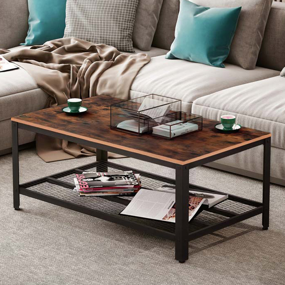 Portland Chestnut and Black Coffee Table Image 1