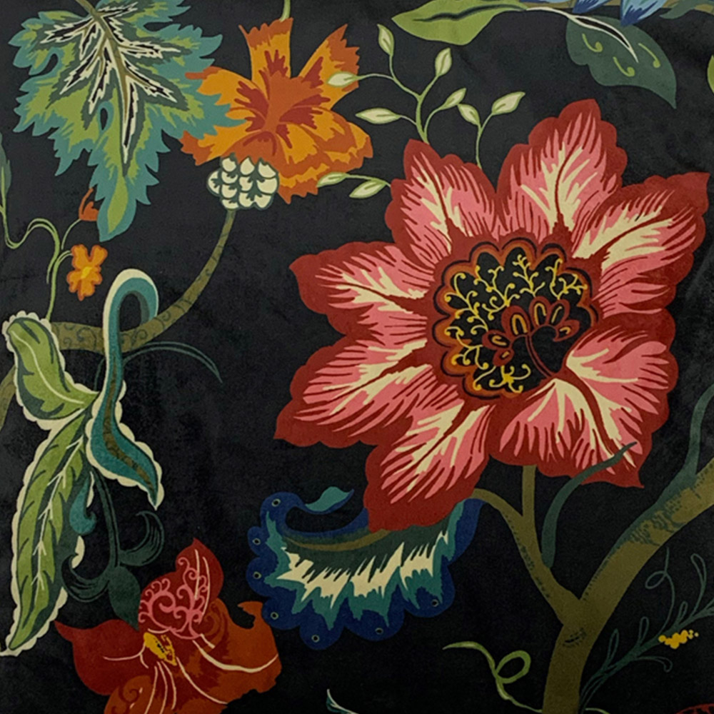 Paoletti Botanist Black Floral Cushion Image 3