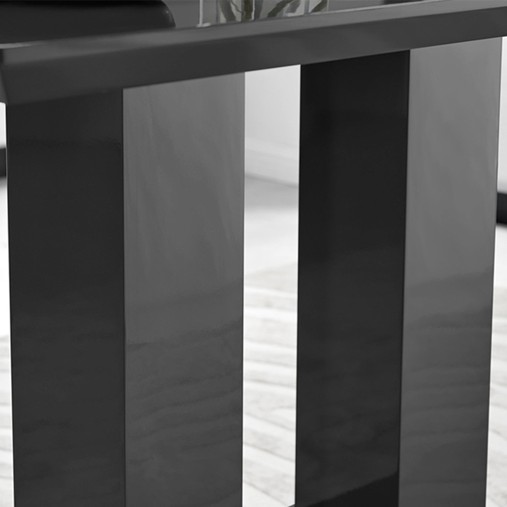 Furniturebox Molini Valera 4 Seater Dining Set Black Image 5
