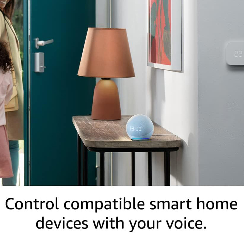Amazon Echo Dot Smart Speaker with Clock Blue Image 3