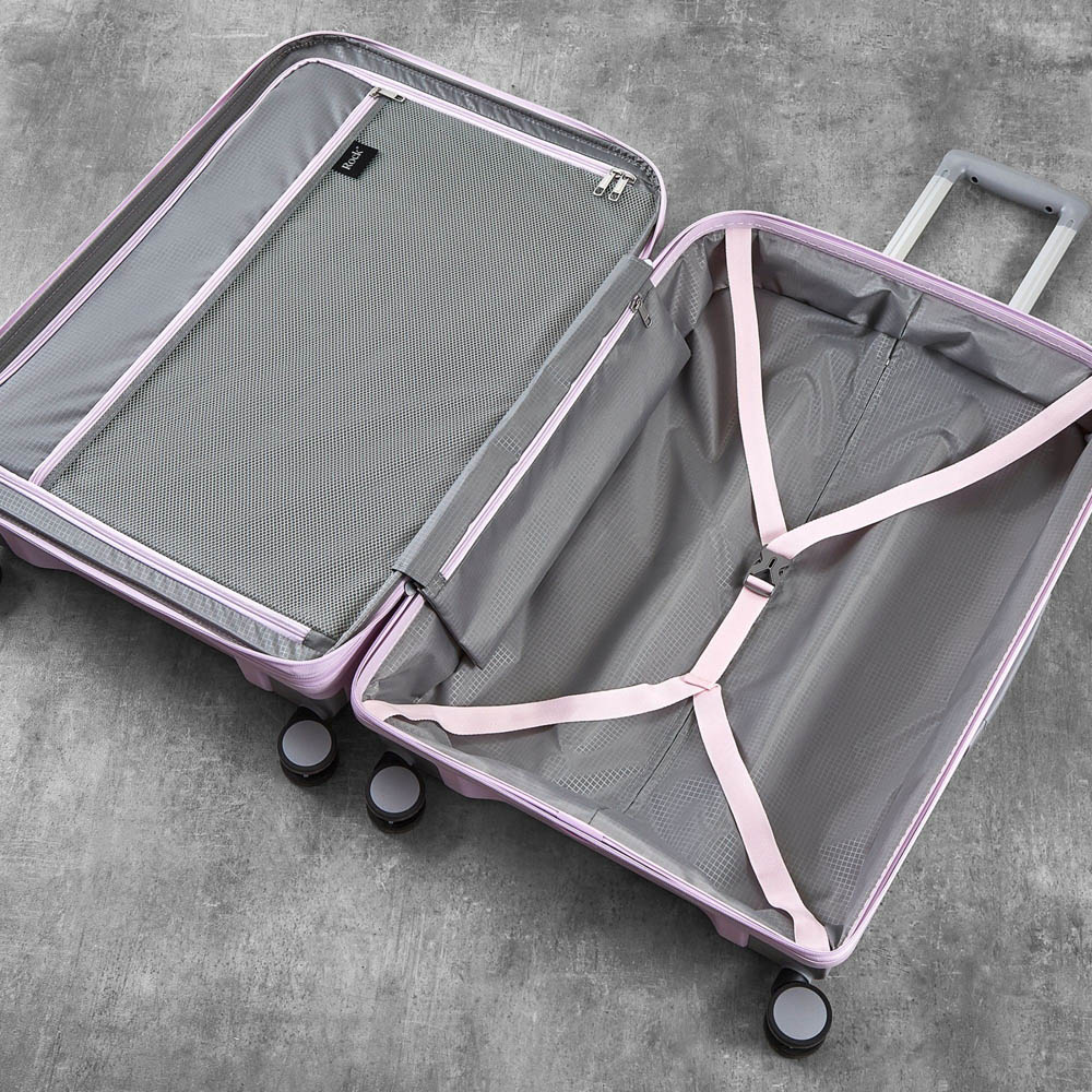 Rock Tulum Set of 3 Purple Hardshell Expandable Suitcases Image 5