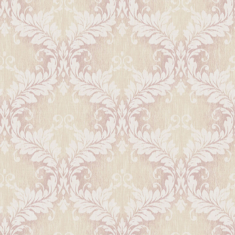 Galerie Nordic Elements Woven Damask Floral Trail Pink Wallpaper Image 1
