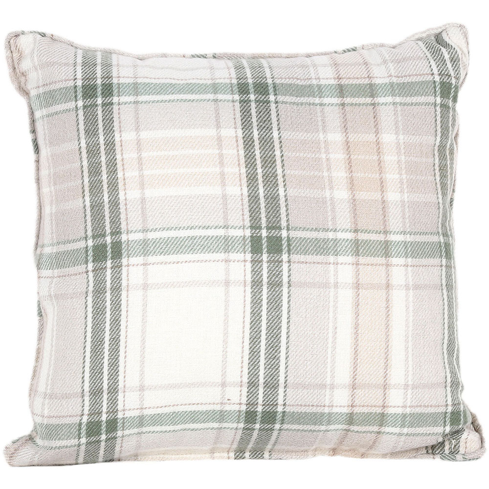 Divante Hatfield Green Check Cushion 45 x 45cm Image