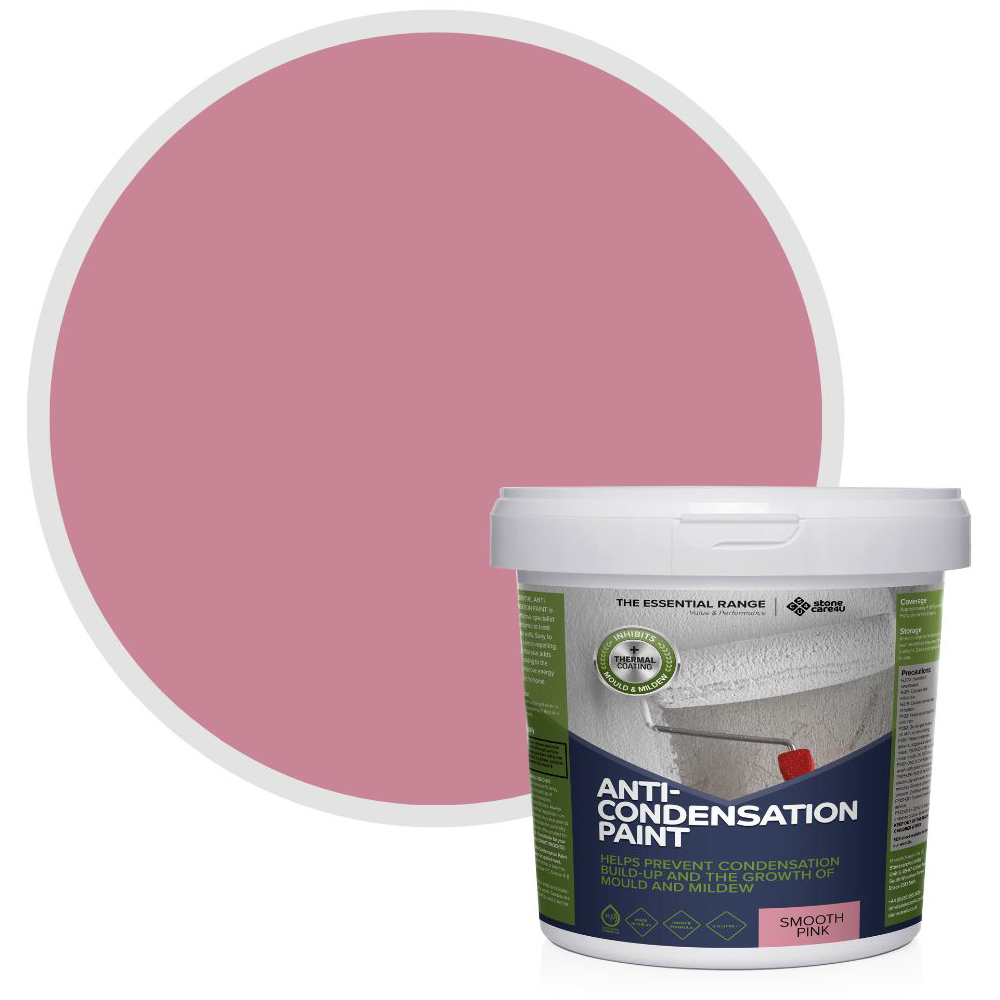 StoneCare4U Essential Walls & Ceilings Smooth Pink Anti Condensation Paint 5L Image 1