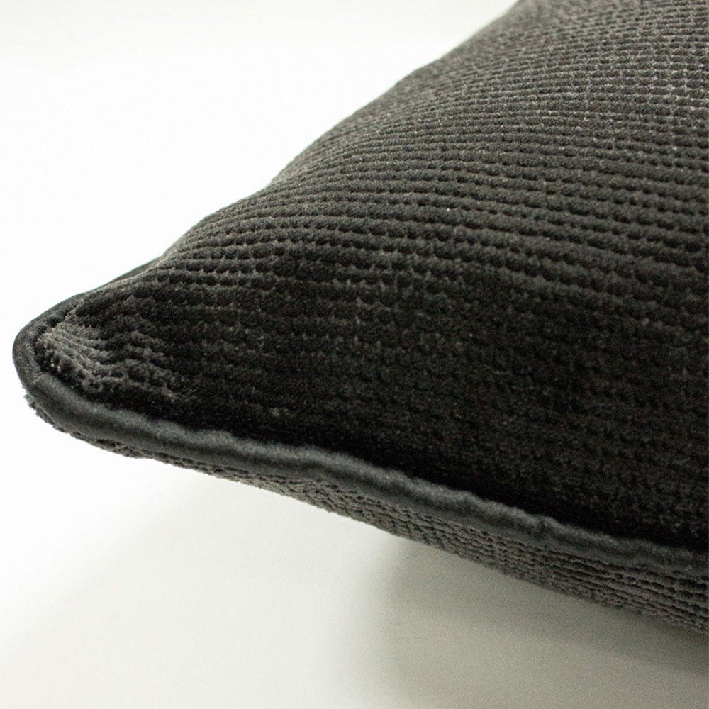 Paoletti Stella Black Textured Cushion Image 4