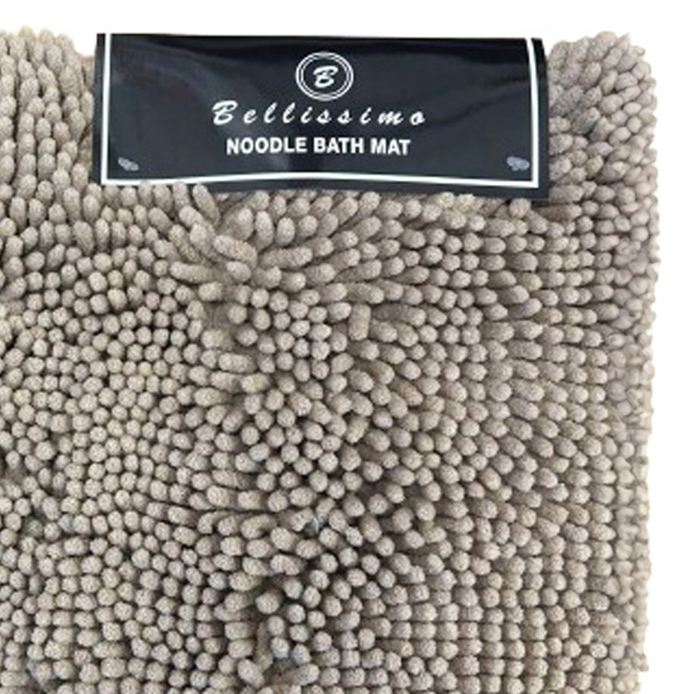 Bellissimo Beige Noodle Bath Mat Image 2