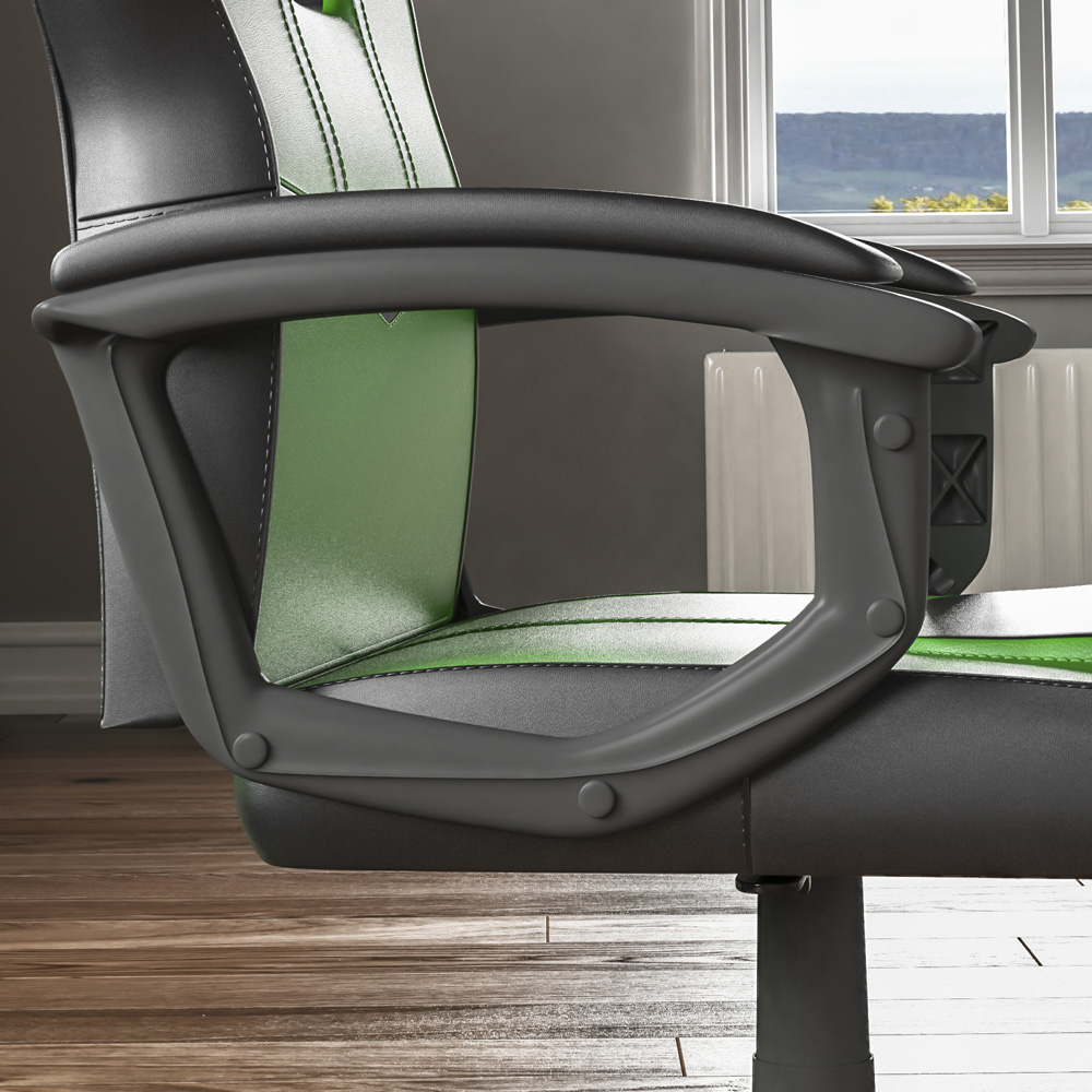 Vida Designs Comet Green and Black Swivel Office Chair Image 5