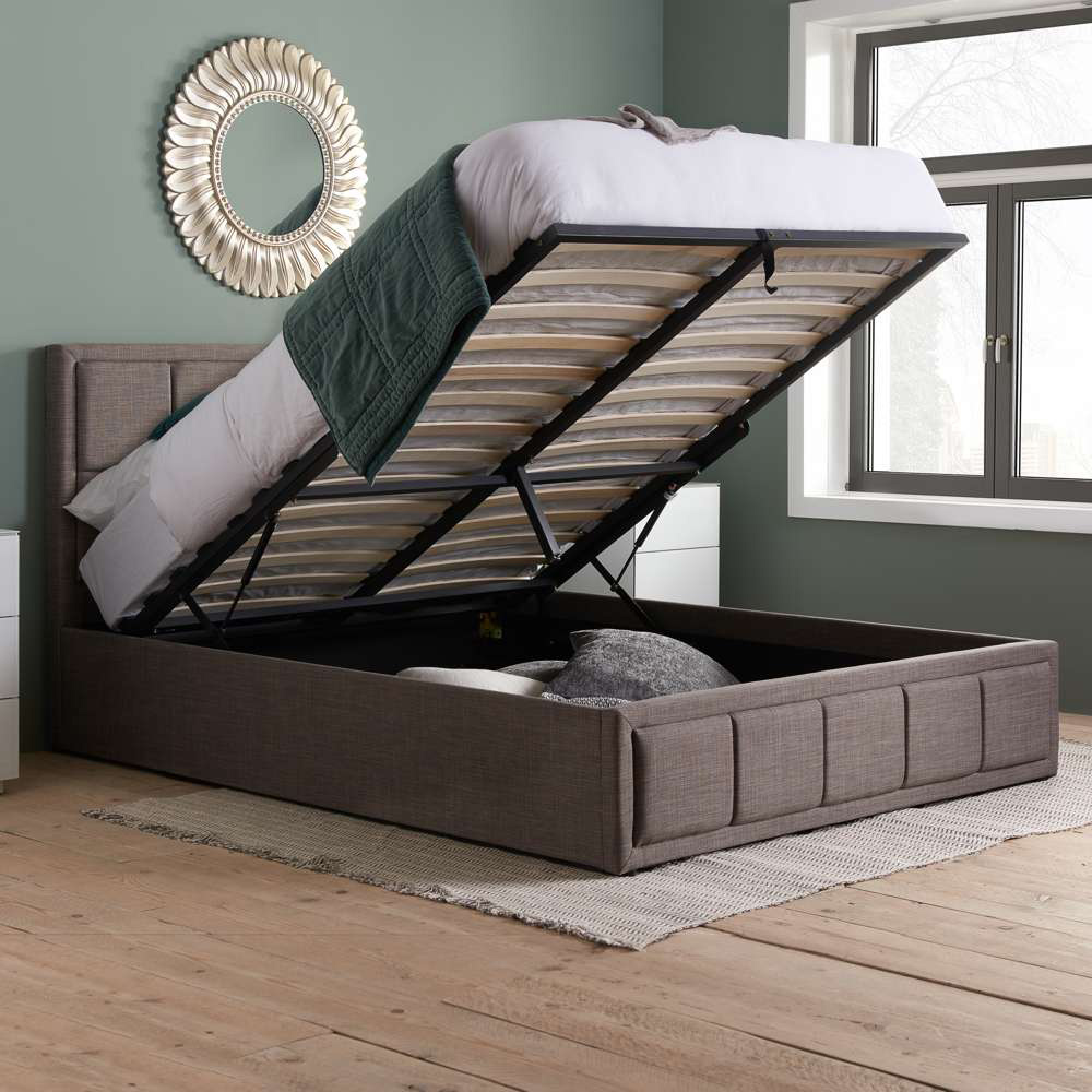 Hannover Double Steel Ottoman Bed Frame Image 7