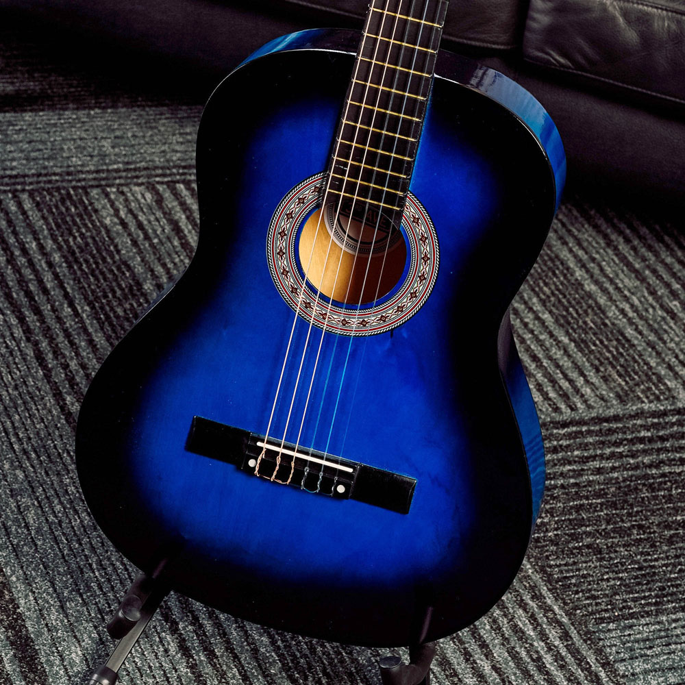 3rd Avenue Blueburst Full Size Classical Guitar Set Image 3