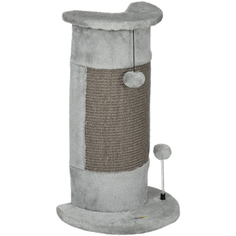 PawHut Grey Cat Scratching Barrel 58cm Image 1