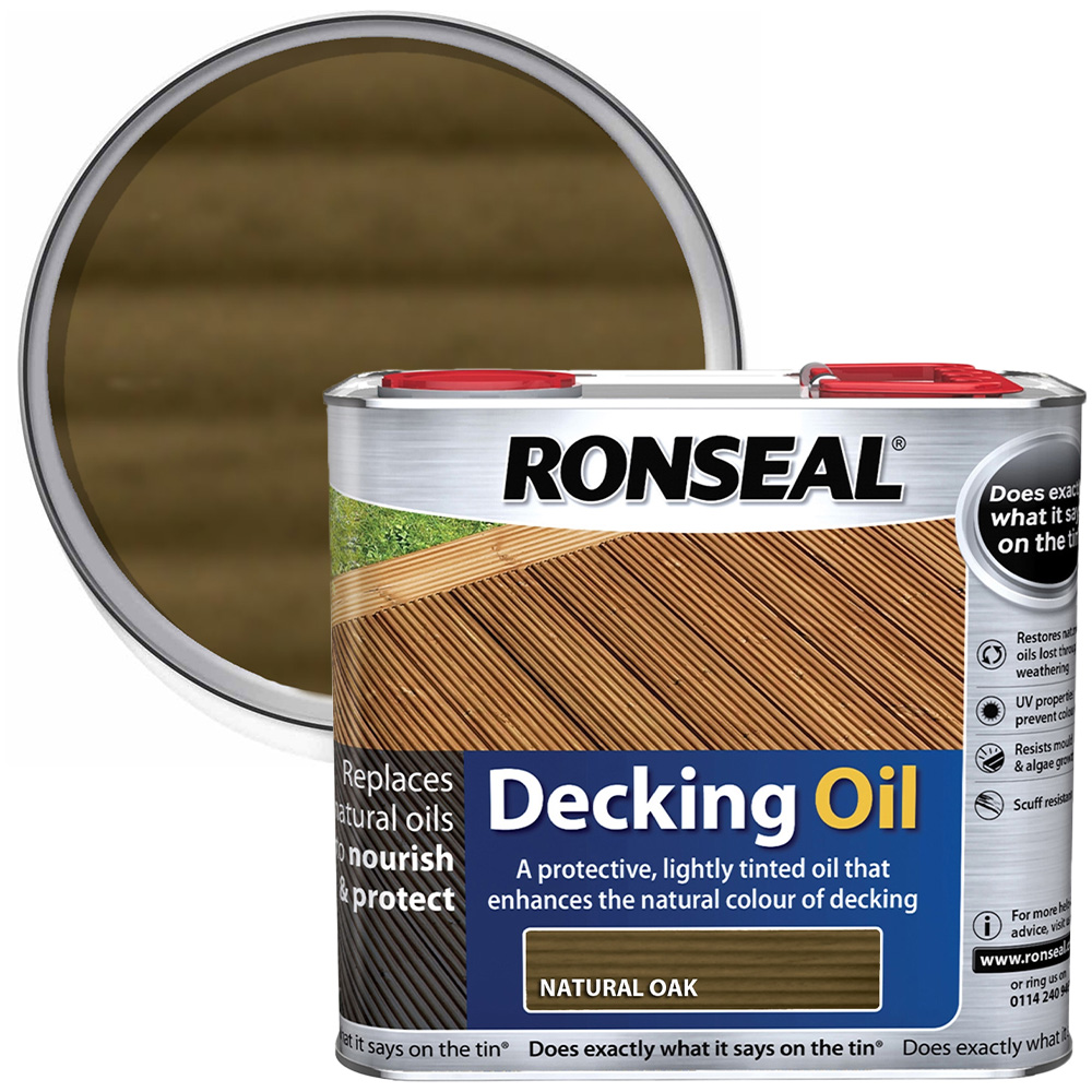Ronseal Decking Oil - Natural Oak / 2.5l Image 1