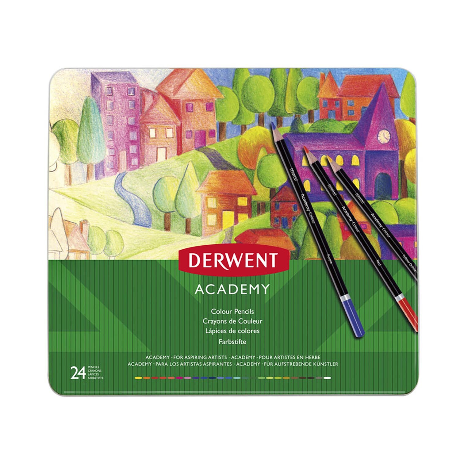 Derwent Academy Watercolour Pencils 24 Pack Image 6