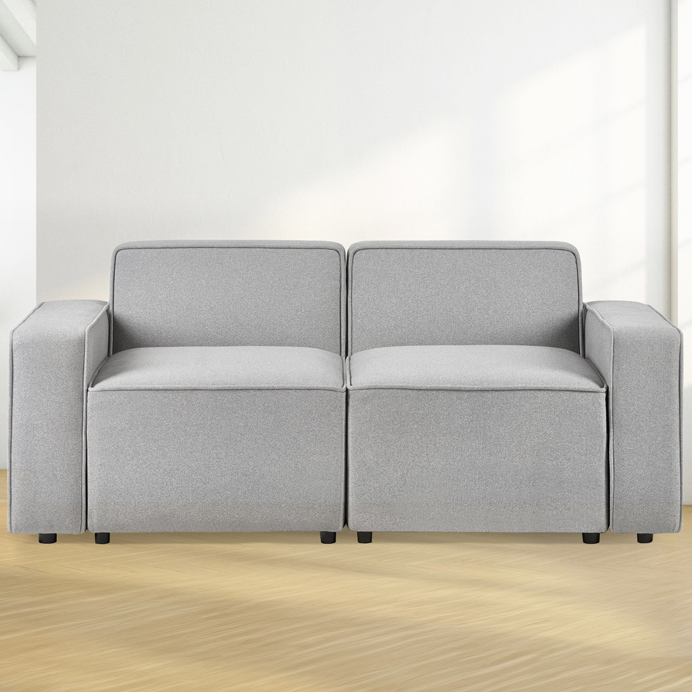 Julian Bowen Lago 2 Seater Grey Combination Sofa Set Image 1
