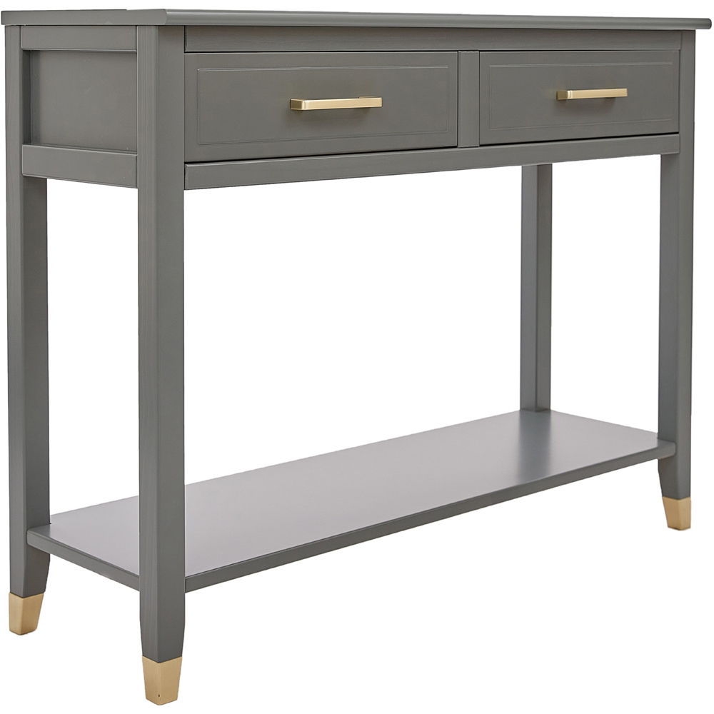 Palazzi 2 Drawers Grey Console Table Image 2