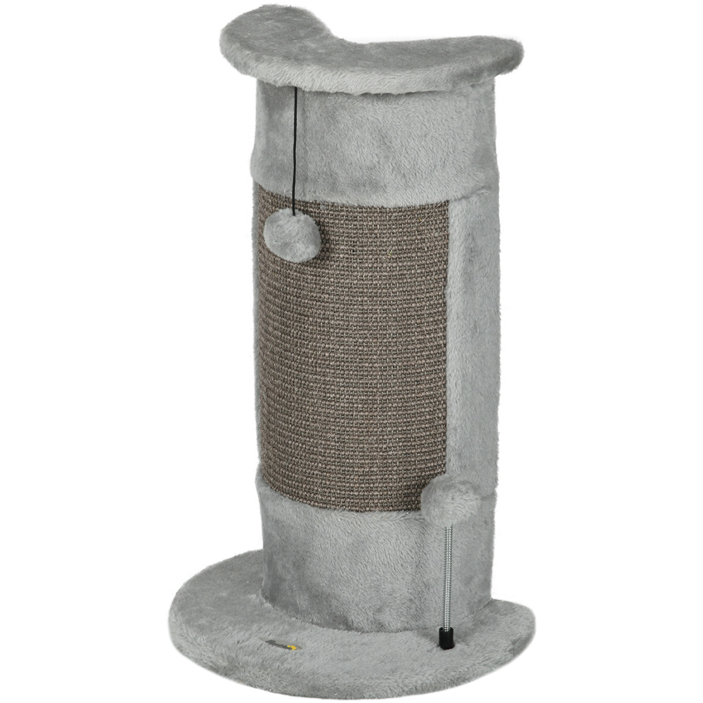 PawHut Grey Cat Scratching Barrel 58cm Image 3