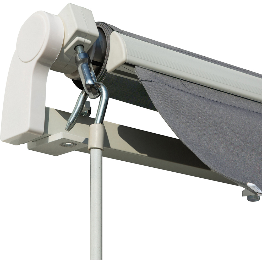 Outsunny Grey Retractable Manual Awning 4 x 2.5m Image 3