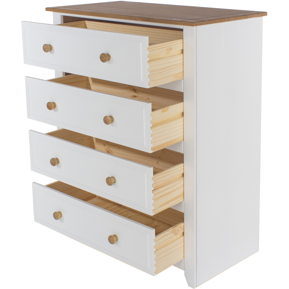 Core Products Capri 4 Drawer White Chest of Drawers Image 5