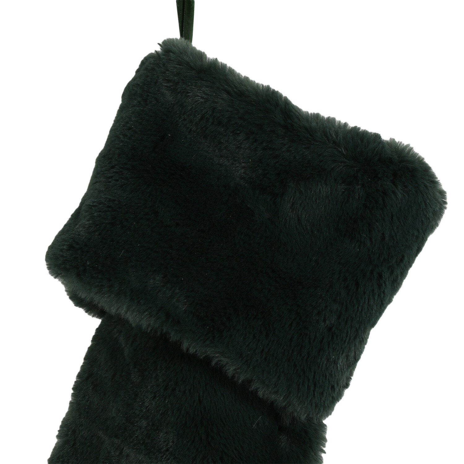 Green Faux Fur Stocking Image 2