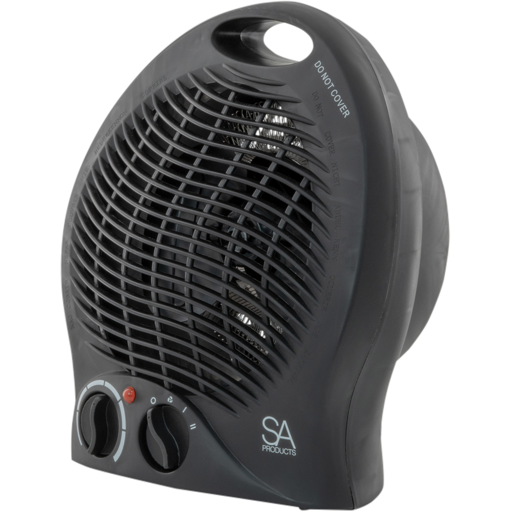 Black Upright Portable Heater with 2 Heat Settings Image 5