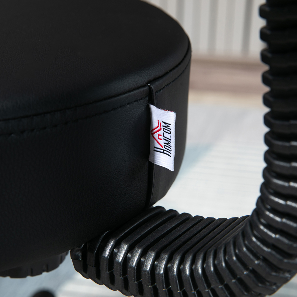 Portland Black PU Leather Height Adjustable Swivel Chair Image 3