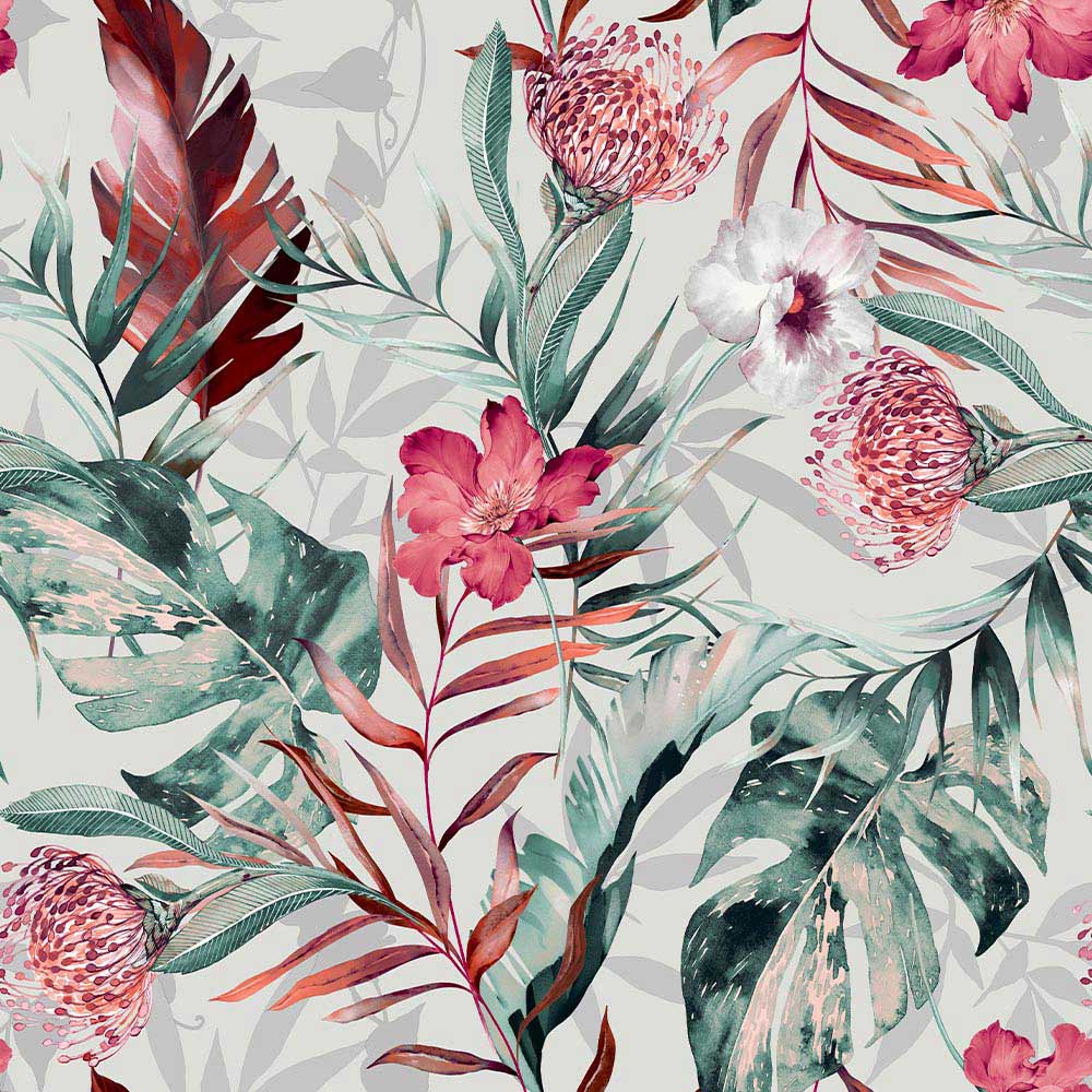 Fresco Orchid Botanical Wallpaper Image 1