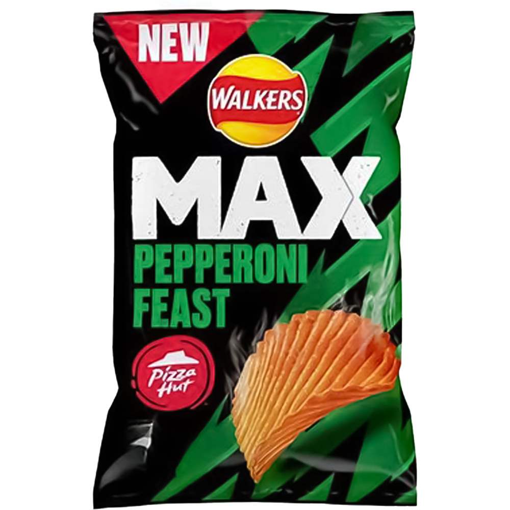 Walkers Max Pizza Hut Pepperoni Feast Crisps 70g Image 1