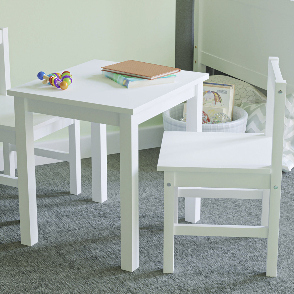 Junior Vida Pisces White Kids Table and Chairs Set Image 6