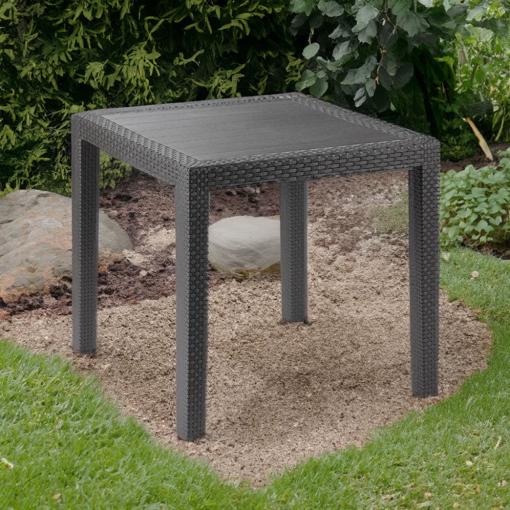 Lux Black Rattan Effect Table Image 1