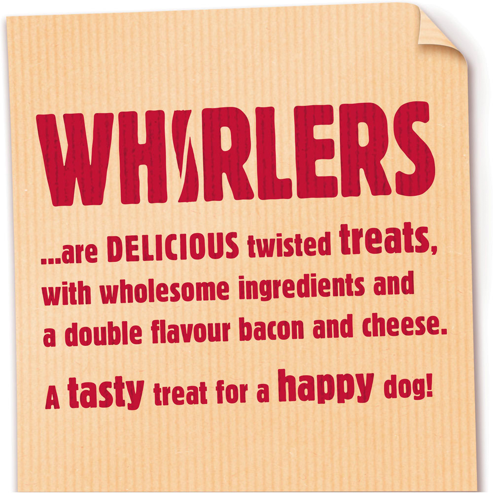 Bakers Whirlers Dog Treat Bacon and Cheese 130g Image 6