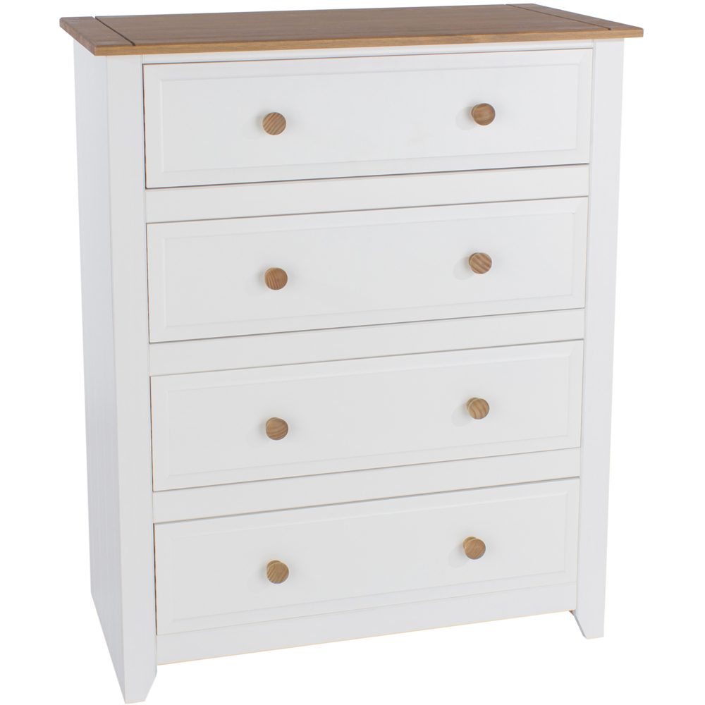Core Products Capri 4 Drawer White Chest of Drawers Image 2
