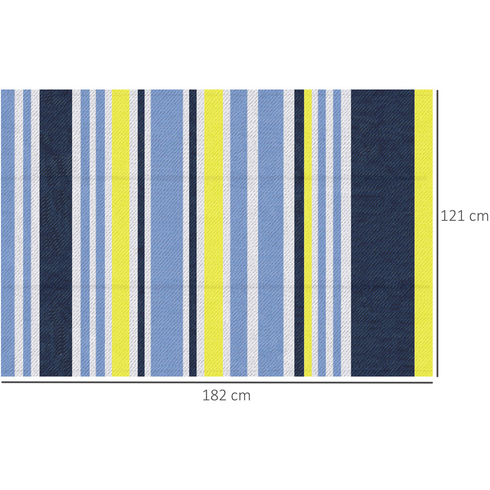 Outsunny Multicolour Outdoor Reversible Rug 121 x 182cm Image 6