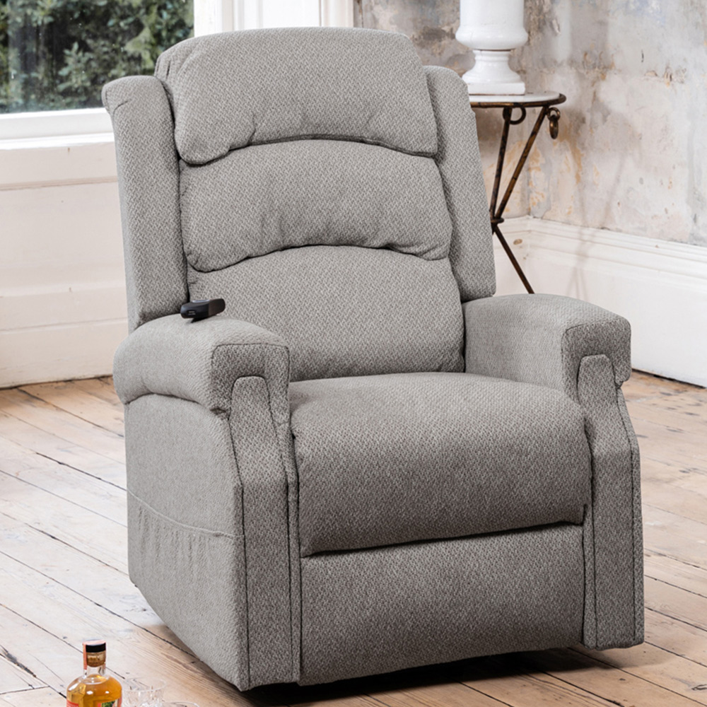Artemis Home Eltham Light Grey Electric Lift-Assist Massage and Heat Recliner Chair Image 1