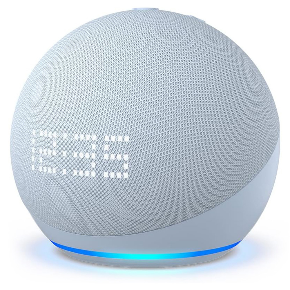 Amazon Echo Dot Smart Speaker with Clock Blue Image 1