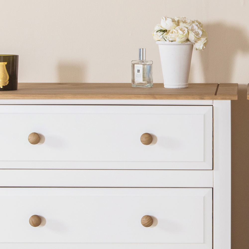 Core Products Capri 3 Drawer White Chest of Drawers Image 7