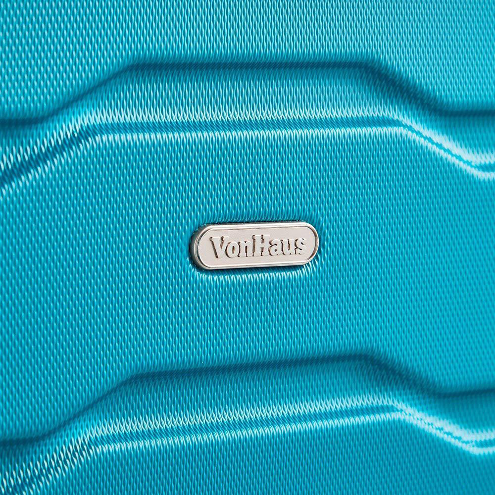 VonHaus Set of 3 Light Blue Hard Shell Luggage Image 9