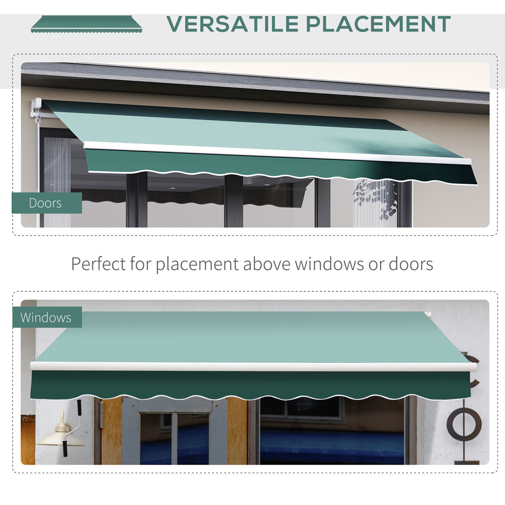 Outsunny Green Retractable Awning 2.5 x 2m Image 5