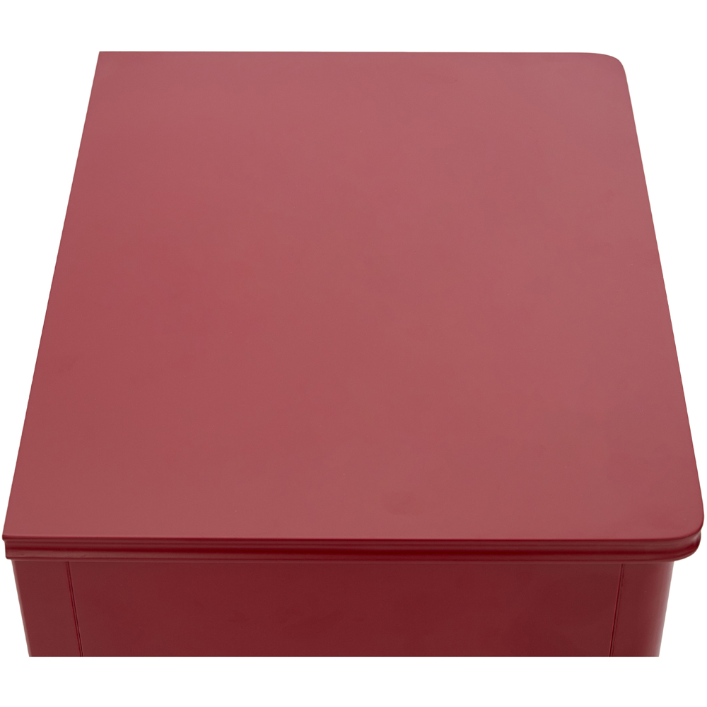 Cozzano 2 Drawer Red Bedside Table Image 7
