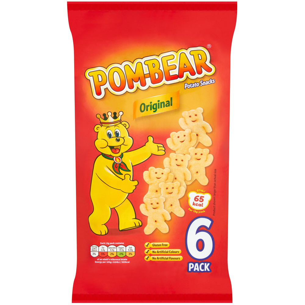 Pom Bear Original Crisps 6 Pack Image