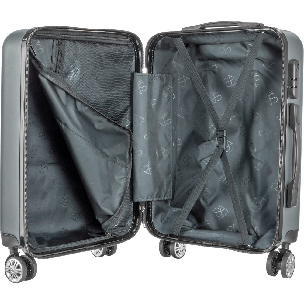 SA Products Grey Carry On Cabin Suitcase 55cm Image 4