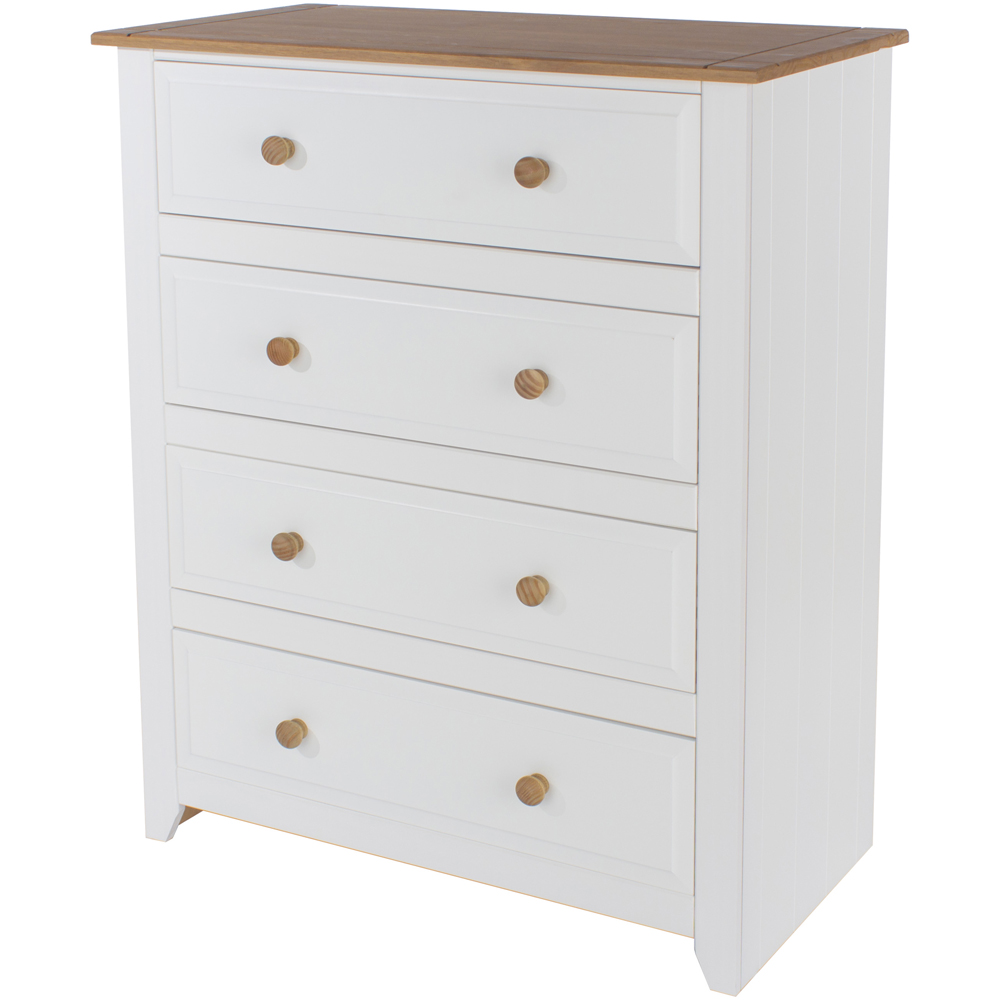 Core Products Capri 4 Drawer White Chest of Drawers Image 4