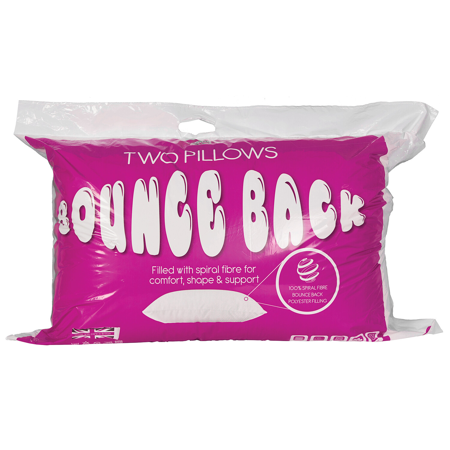 Pack of 2 Large Bounce Back Pillows Image 1