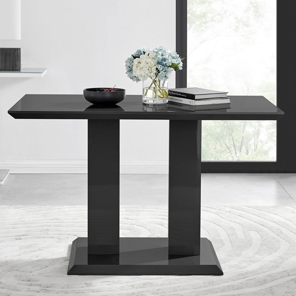 Furniturebox Molini Valera 4 Seater Dining Set Black Image 2