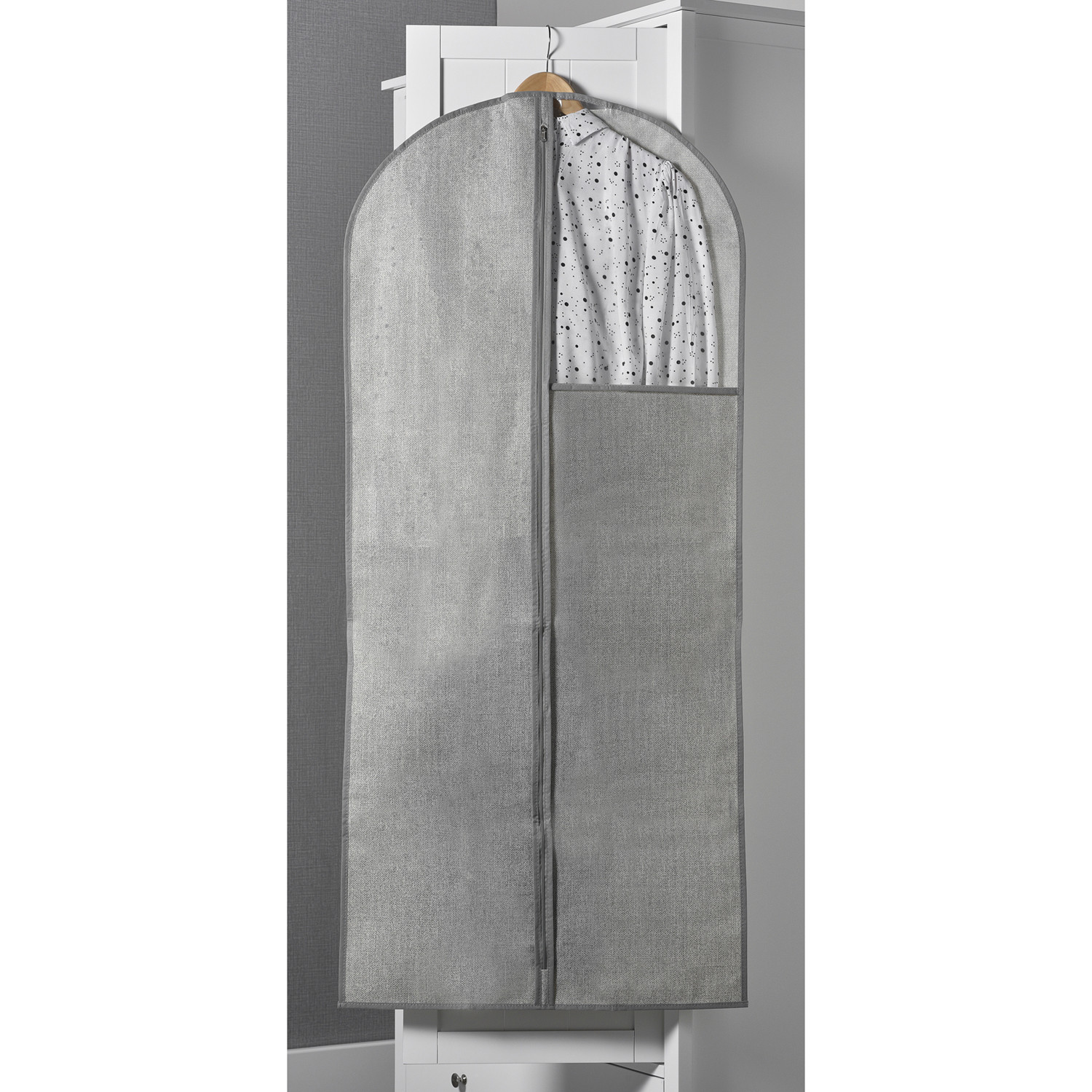 Grey Dress Cover Bag Clothing Storage Image 2