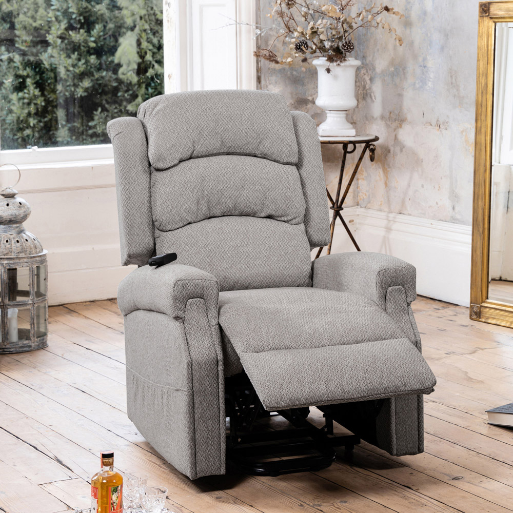 Artemis Home Eltham Light Grey Electric Lift-Assist Massage and Heat Recliner Chair Image 2