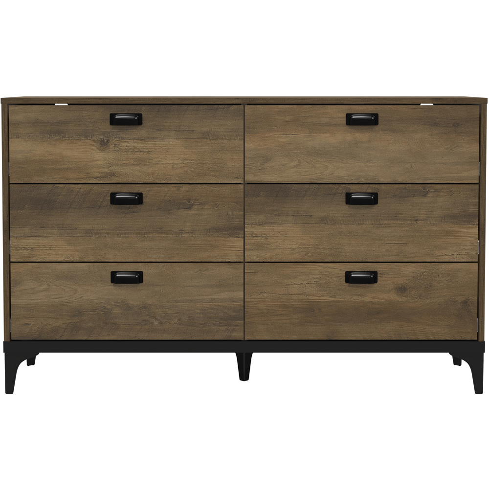 GFW Truro 6 Drawer Light Oak Chest of Drawers Image 3