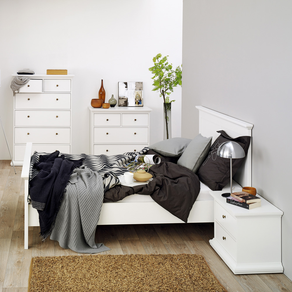 Florence Paris 4 Drawer White Chest of Drawers Image 6